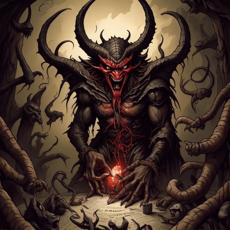 Devil of Red and Black